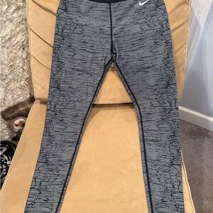 Nike Black and Gray Leggings medium